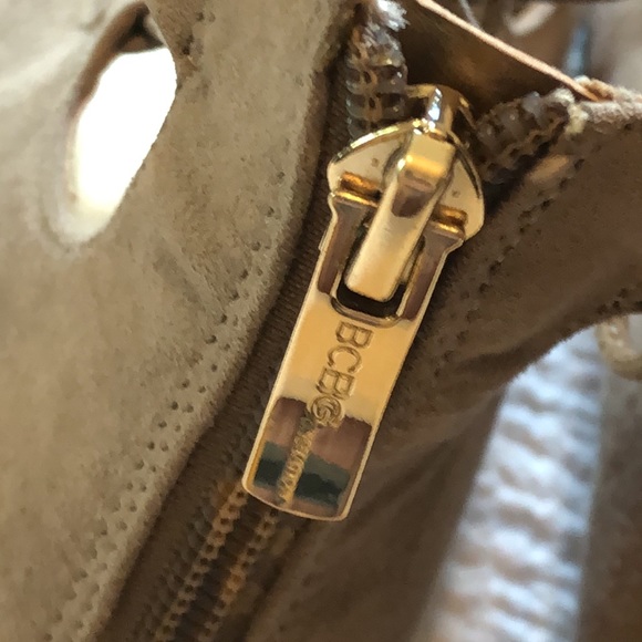 BCBG Generation Tan Faux Suede Tie-up Flat Shoes with Pointed Toe - Picture 5 of 16